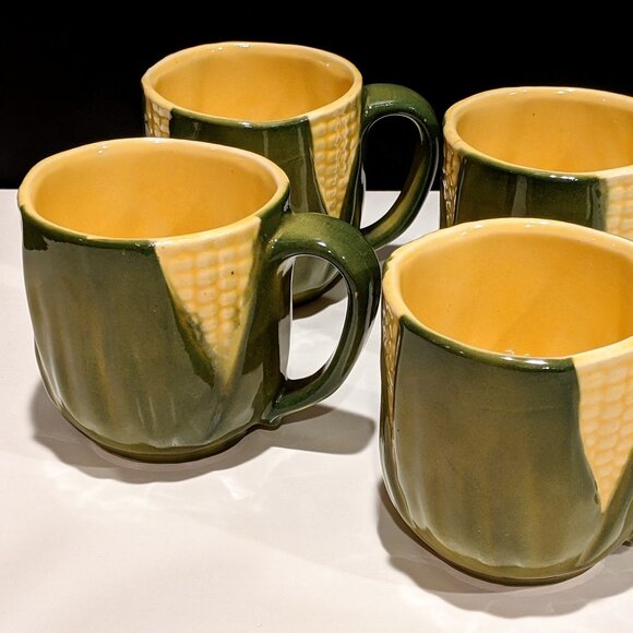 Shawnee “Corn Queen” Ceramic Mugs - Set of 4 - Picture 2 of 5